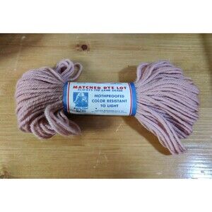 Vintage Hiawatha Needlepoint Wool Yarn Skein #687T Rose Pastel 40yds